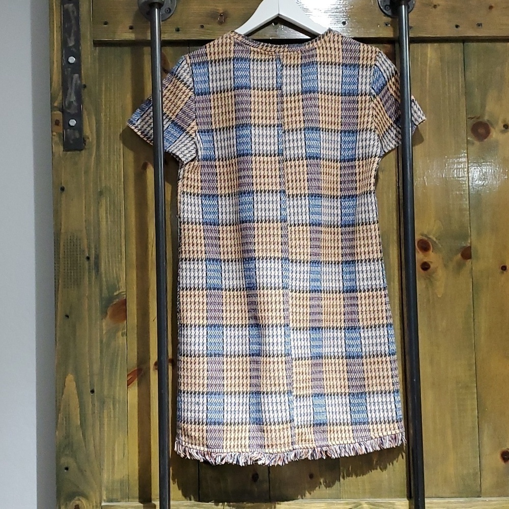 ZARA PLAID DRESS SIZE MEDIUM JUNIORS PREPPY STATEMENT LUXURY - Picture 6 of 7